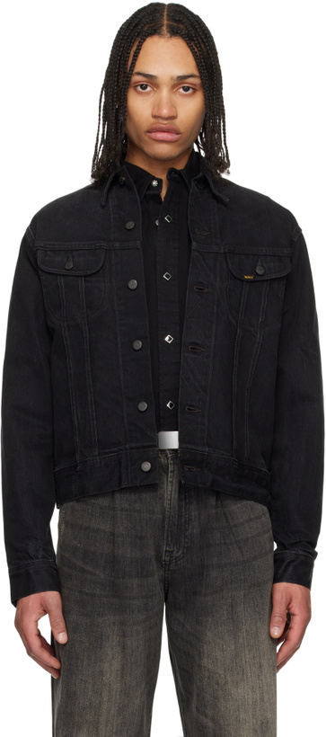 Photo: RRL Black Worn-In Trucker Denim Jacket