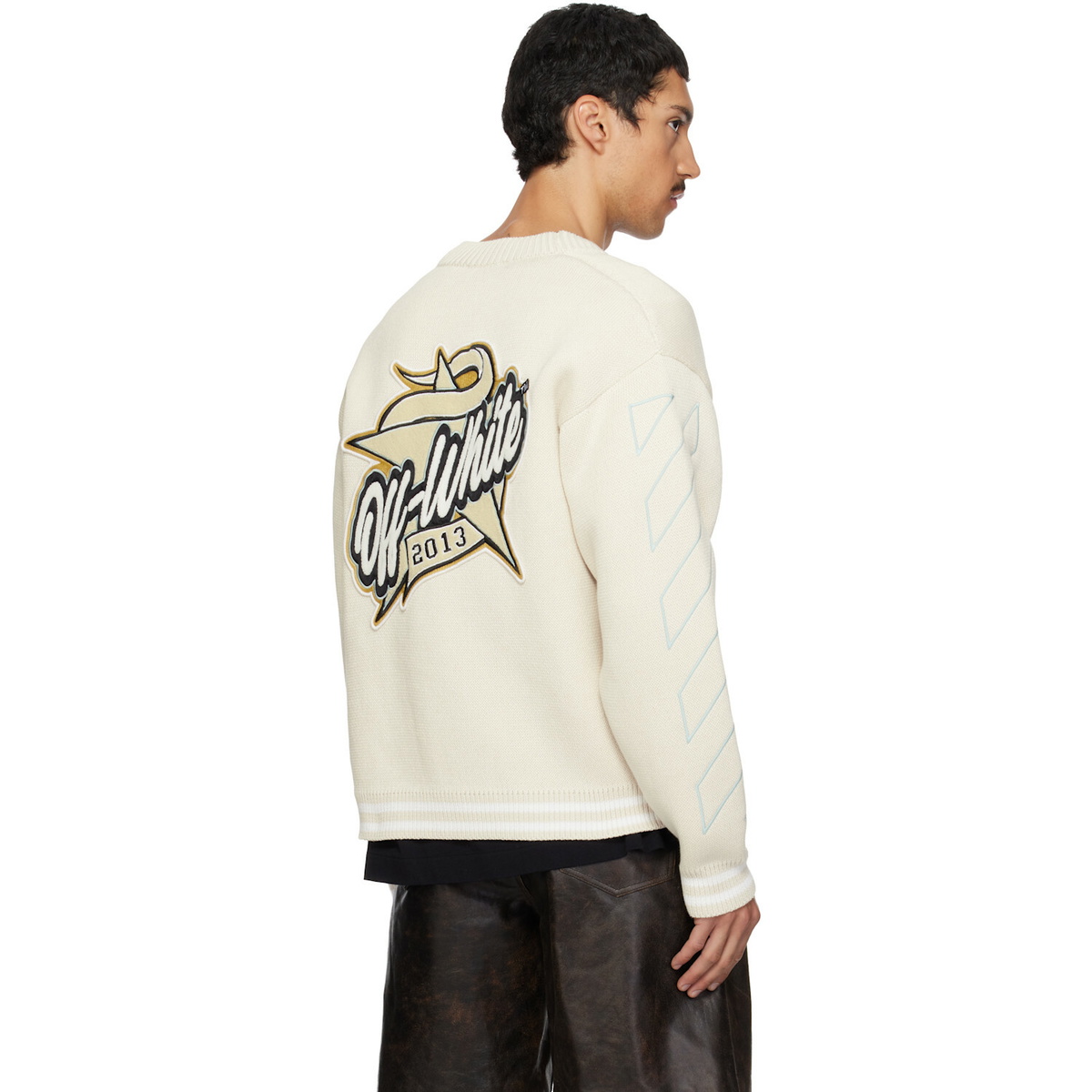 Off-White Off-White Star Varsity Knit Cardigan