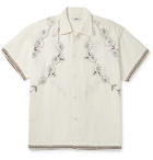 BODE - Embroidered Linen and Cotton-Blend Shirt - Neutrals