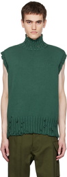 Marni Green Cropped Turtleneck