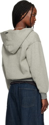Fear of God ESSENTIALS Gray Signature Classic Half Zip Hoodie