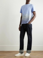 Missoni - Space-Dyed Cotton and Linen-Blend Piqué T-Shirt - Blue