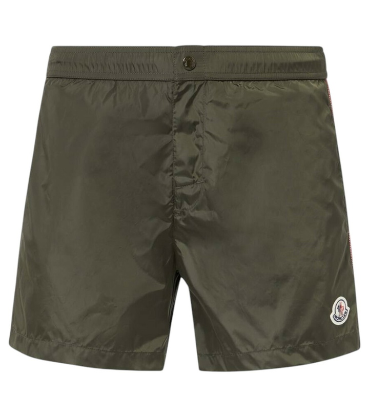 Photo: Moncler Logo swim trunks