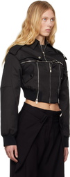 Rokh Black Broken Harrington Jacket