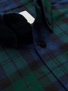 WTAPS - Button-Down Collar Checked Cotton-Flannel Shirt - Green