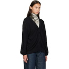 LEMAIRE Black Relaxed Twisted Cardigan