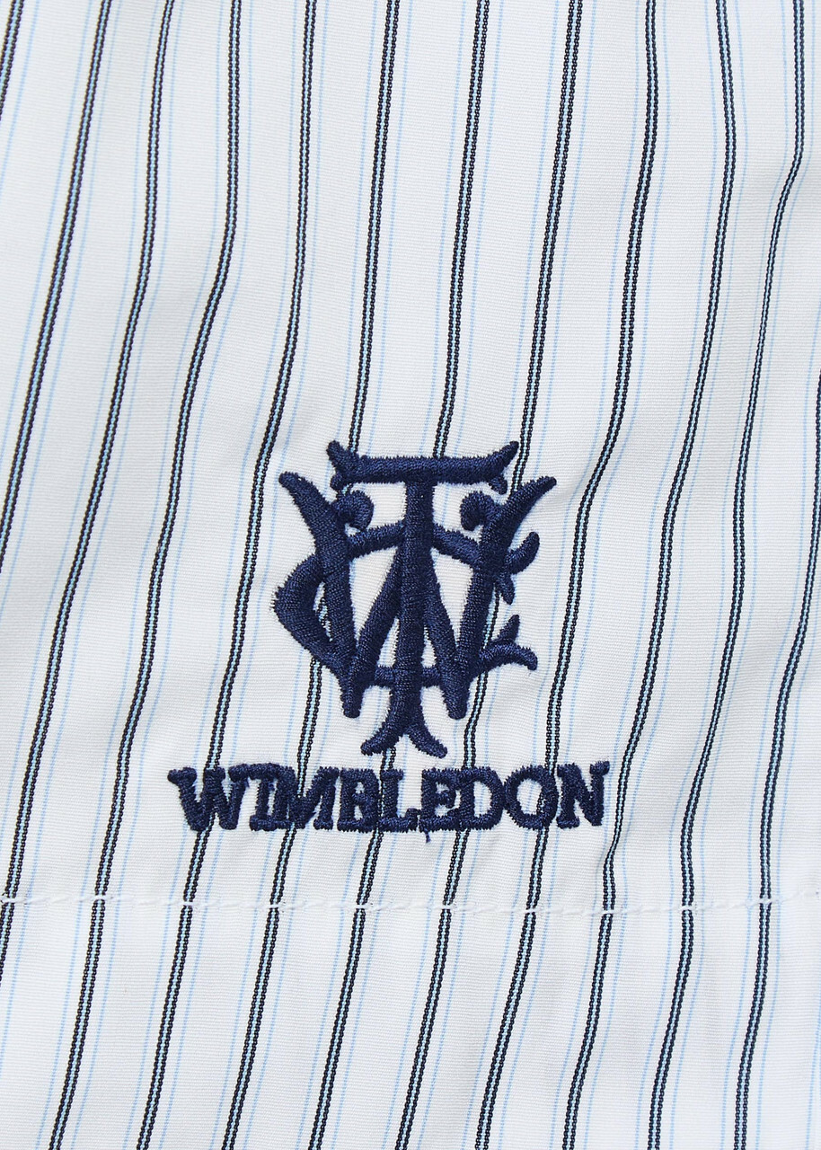 Polo Ralph Lauren Striped Cotton Shorts White And Blue