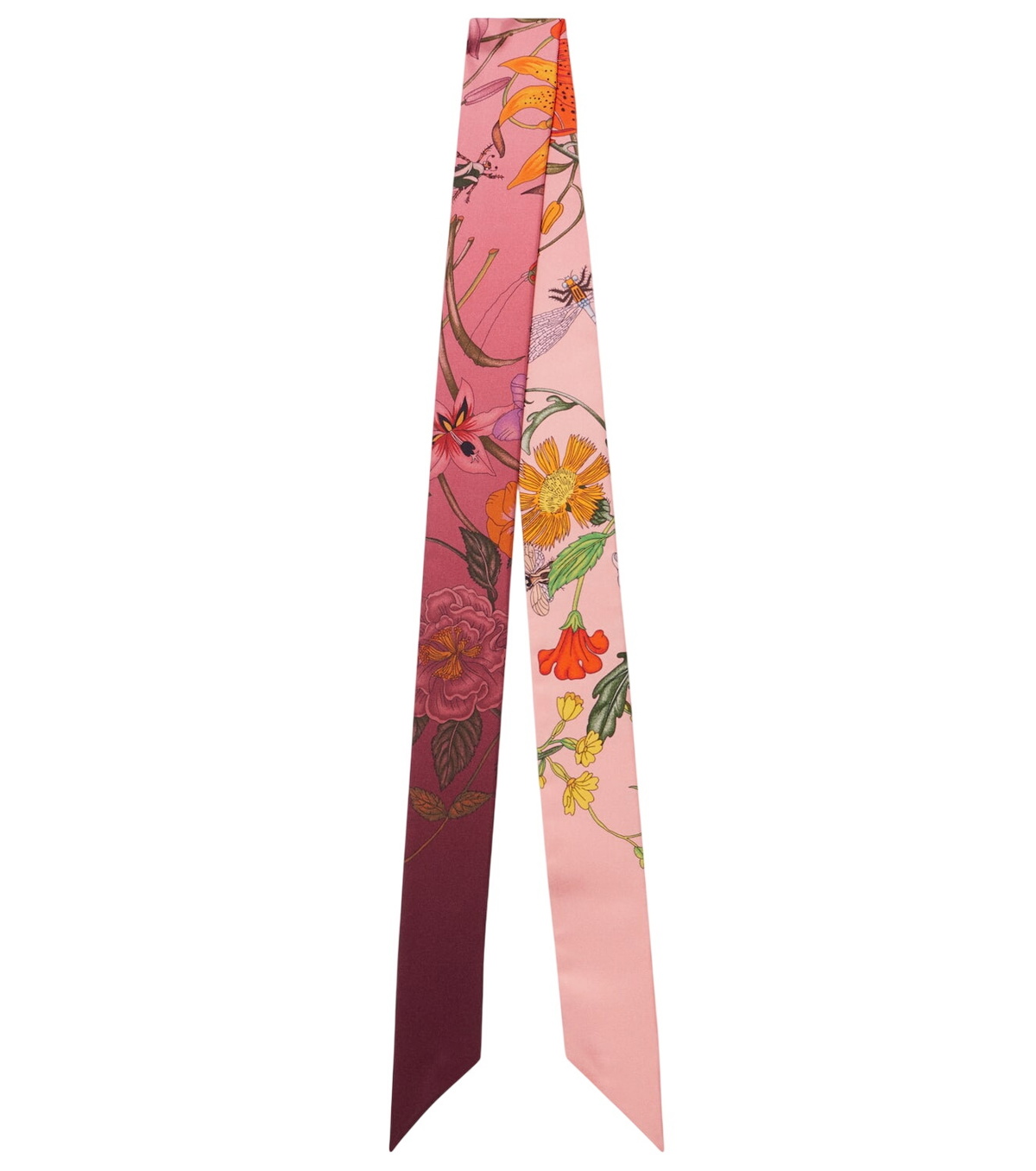 GUCCI - Interlocking G Web Print Silk Neck Bow Gucci