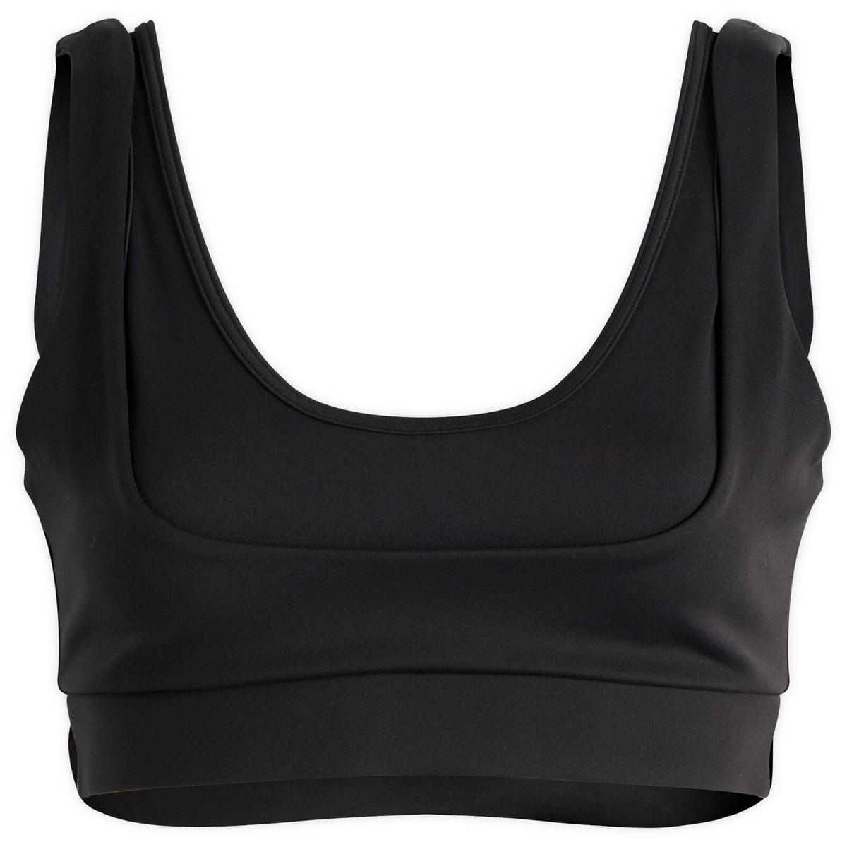 Nike Women's x SKIMS Matte Double Strap Scoop Bra in Obsidian