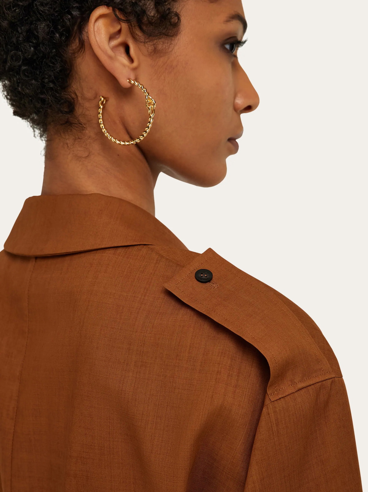 Ferragamo Womens Deconstructed blazer in Brown