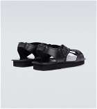 Loewe - Criss Cross jacquard sandals