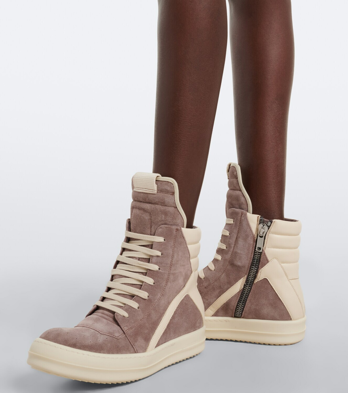 Rick Owens Geobasket suede high-top sneakers
