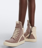 Rick Owens Geobasket suede high-top sneakers