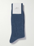 Mr P. - Waffle-Knit Cotton-Blend Socks