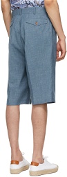 Junya Watanabe Blue Wool & Linen Shorts
