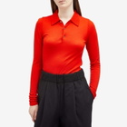 Auralee Women's Wool Amunzen Polo in Red