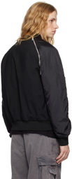 Dsquared2 Black Classic Zipped Bomber Jacket