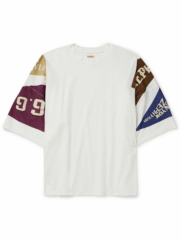 Photo: KAPITAL - Oversized Appliquéd and Printed Cotton-Jersey T-Shirt - Multi