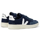 Veja - V-12 Leather and Rubber-Trimmed Suede and B-Mesh Sneakers - Navy