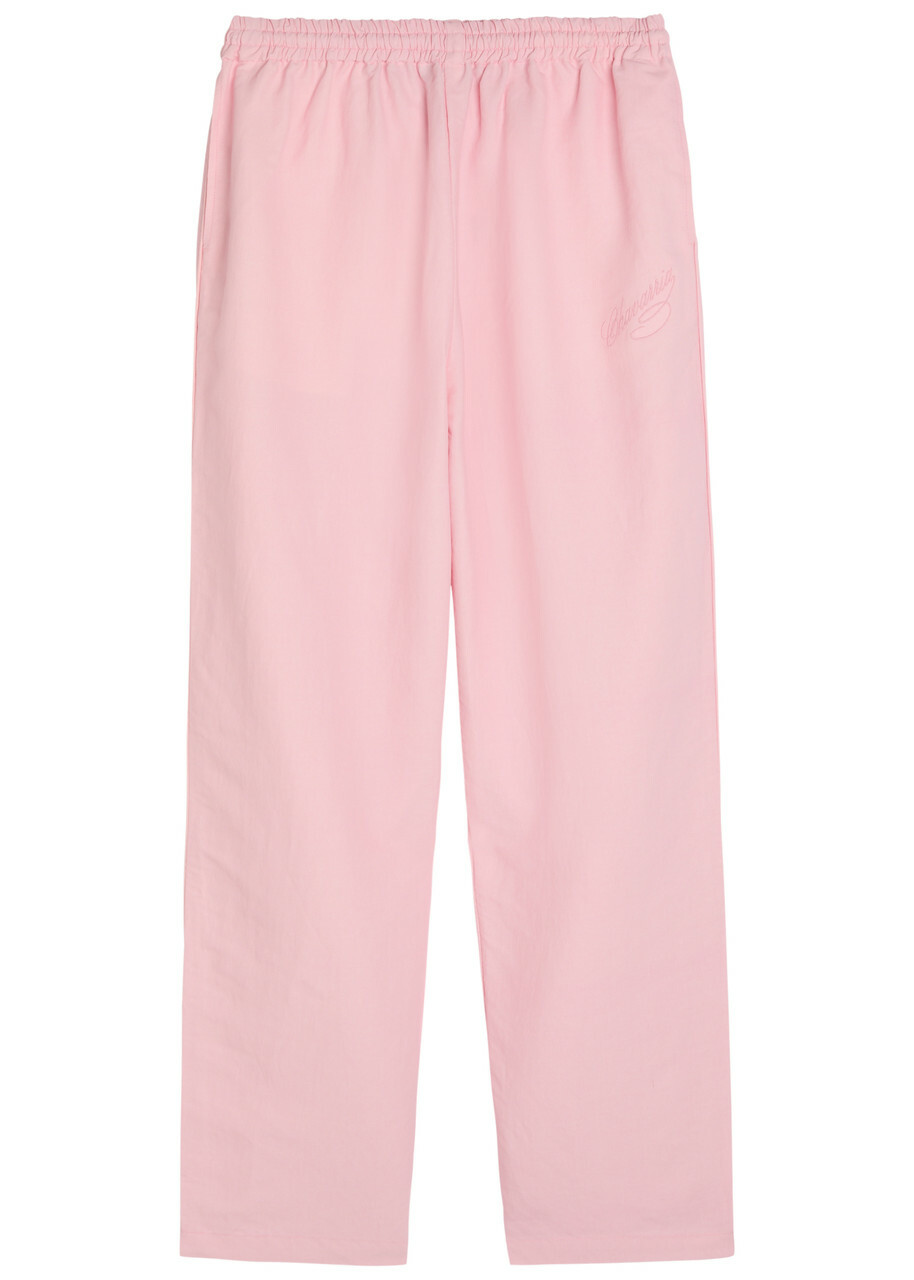 Willy Chavarria Ruff Rider Logo-embroidered Woven Trousers Pink