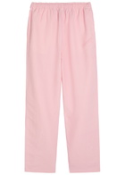 Willy Chavarria Ruff Rider Logo-embroidered Woven Trousers Pink