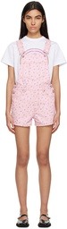 GANNI Pink Floral Overalls