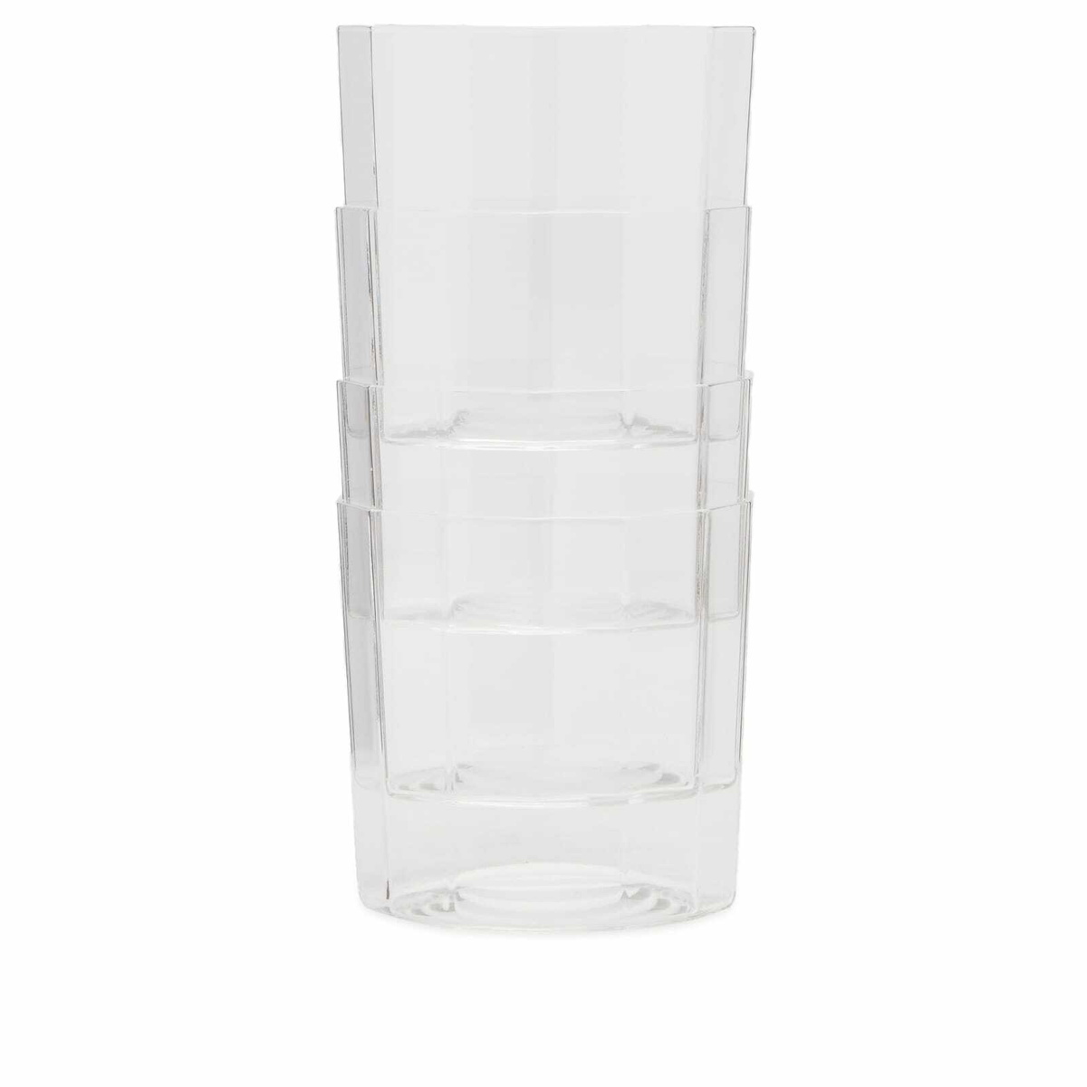 HAY Angle Glass Wide - Set of 4 in Clear 