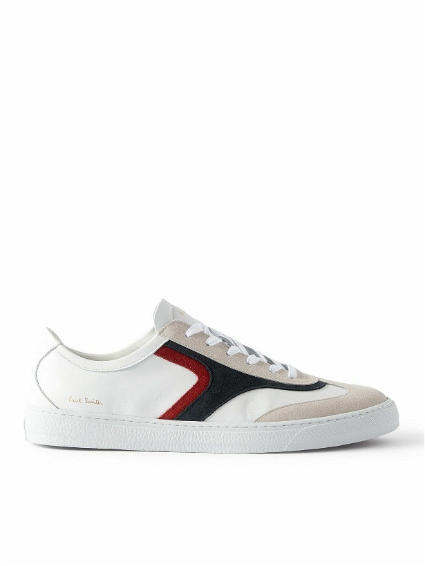 Photo: Paul Smith - Suede-Trimmed Leather Sneakers - White