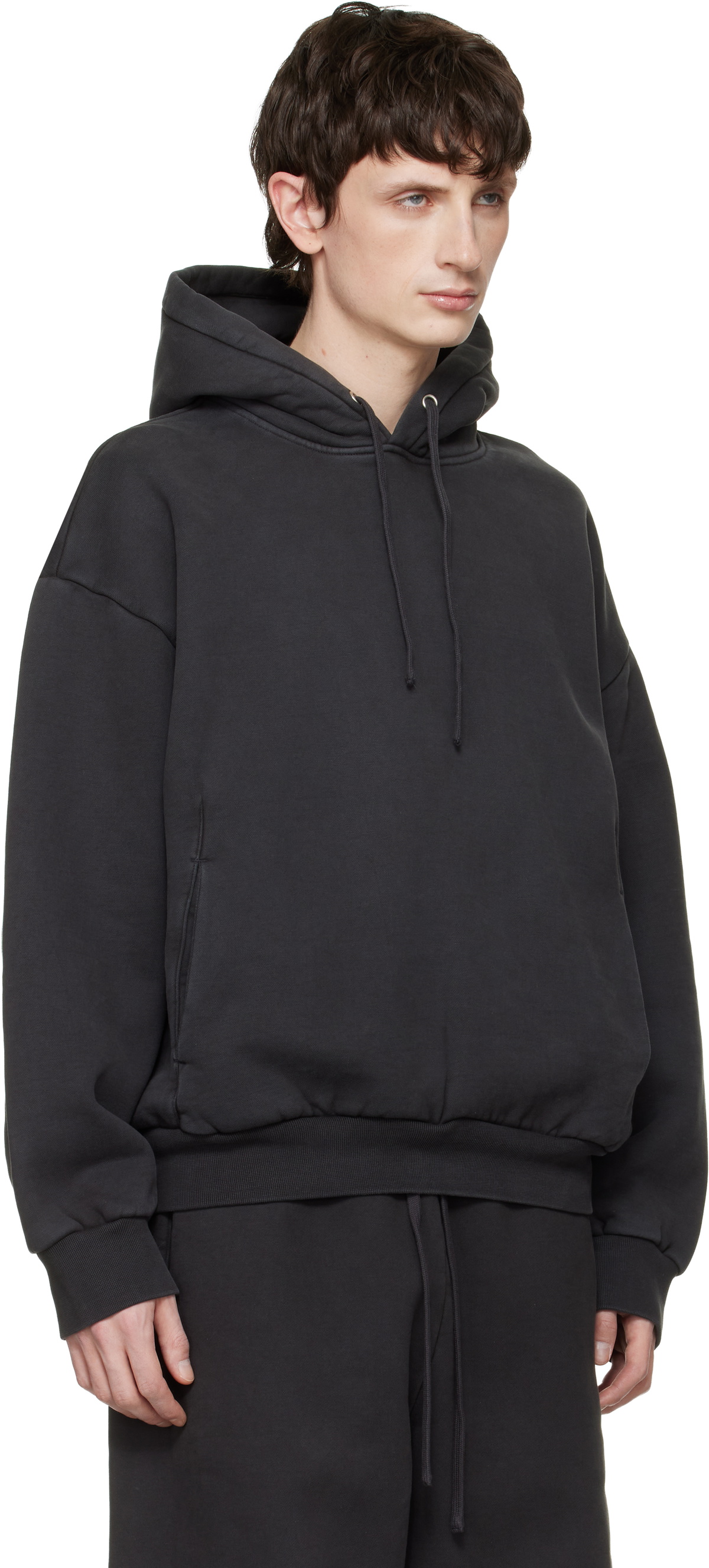 SKIMS Black Heavyweight Fleece Hoodie