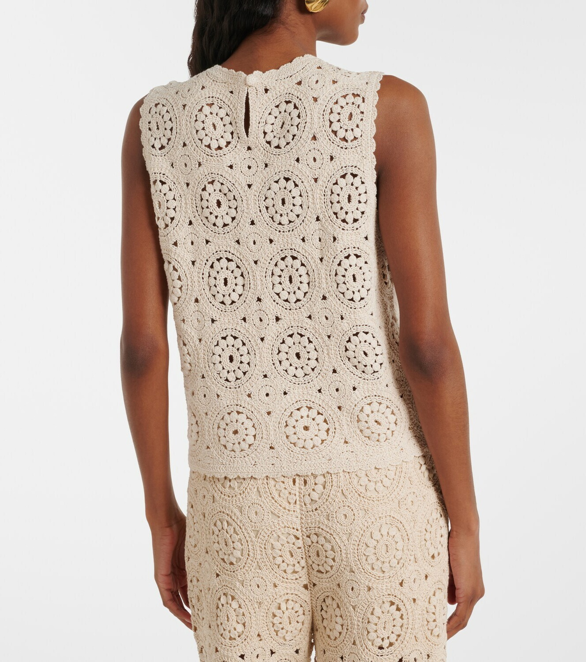 Frame The Crochet cotton top