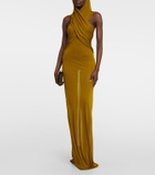 Saint Laurent - Hooded jersey gown