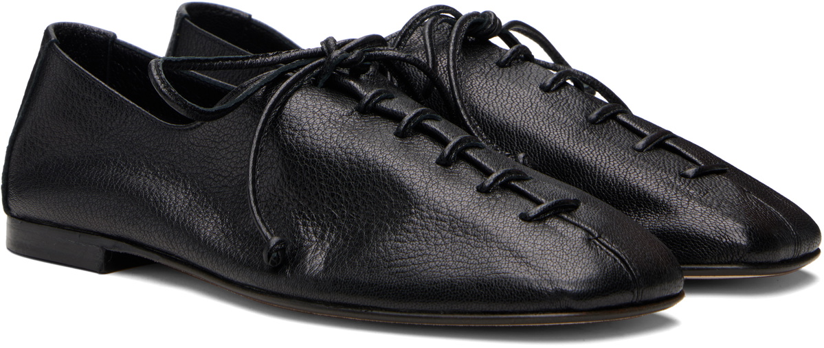 HEREU Black Plegada Supple Shiny Derbys