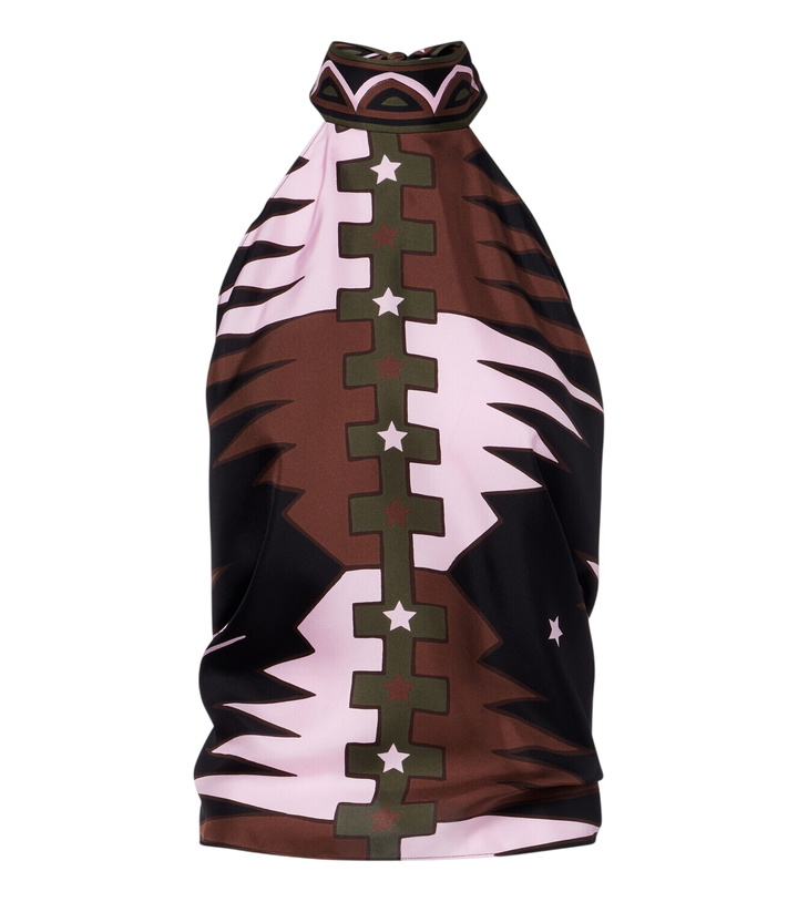 Photo: Pucci Valdimontone halterneck silk twill top
