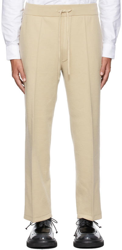 Photo: Solid Homme Beige Drawstring Dress Trousers