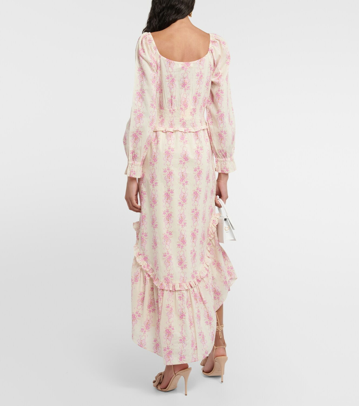 Bohima halter-neck lace midi dress in pink - Love Shack Fancy