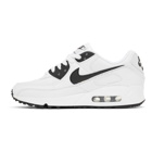 Nike White and Black Air Max 90 Sneakers