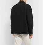 Isabel Marant - Gervon Herringbone Mélange Virgin Wool Overshirt - Black