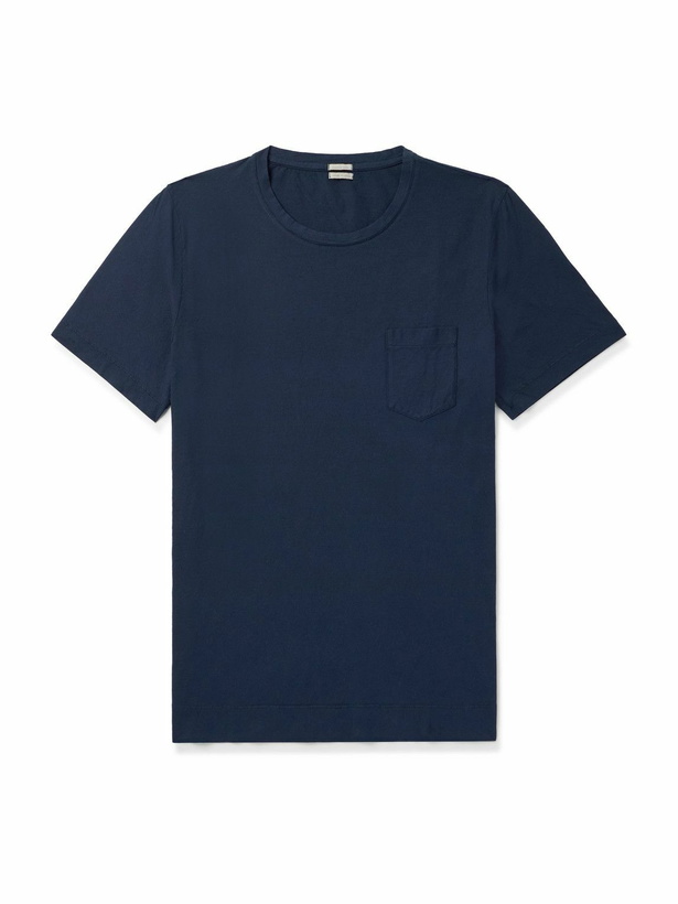 Photo: Massimo Alba - Panarea Cotton-Jersey T-Shirt - Blue