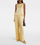 Asceno Sofia silk charmeuse tank top
