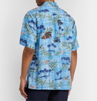 Go Barefoot - Sea Plane Printed Cotton-Blend Shirt - Blue