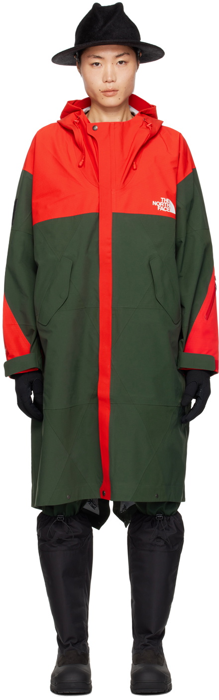 UNDERCOVER Red & Green The North Face Edition Geodesic Coat Undercover