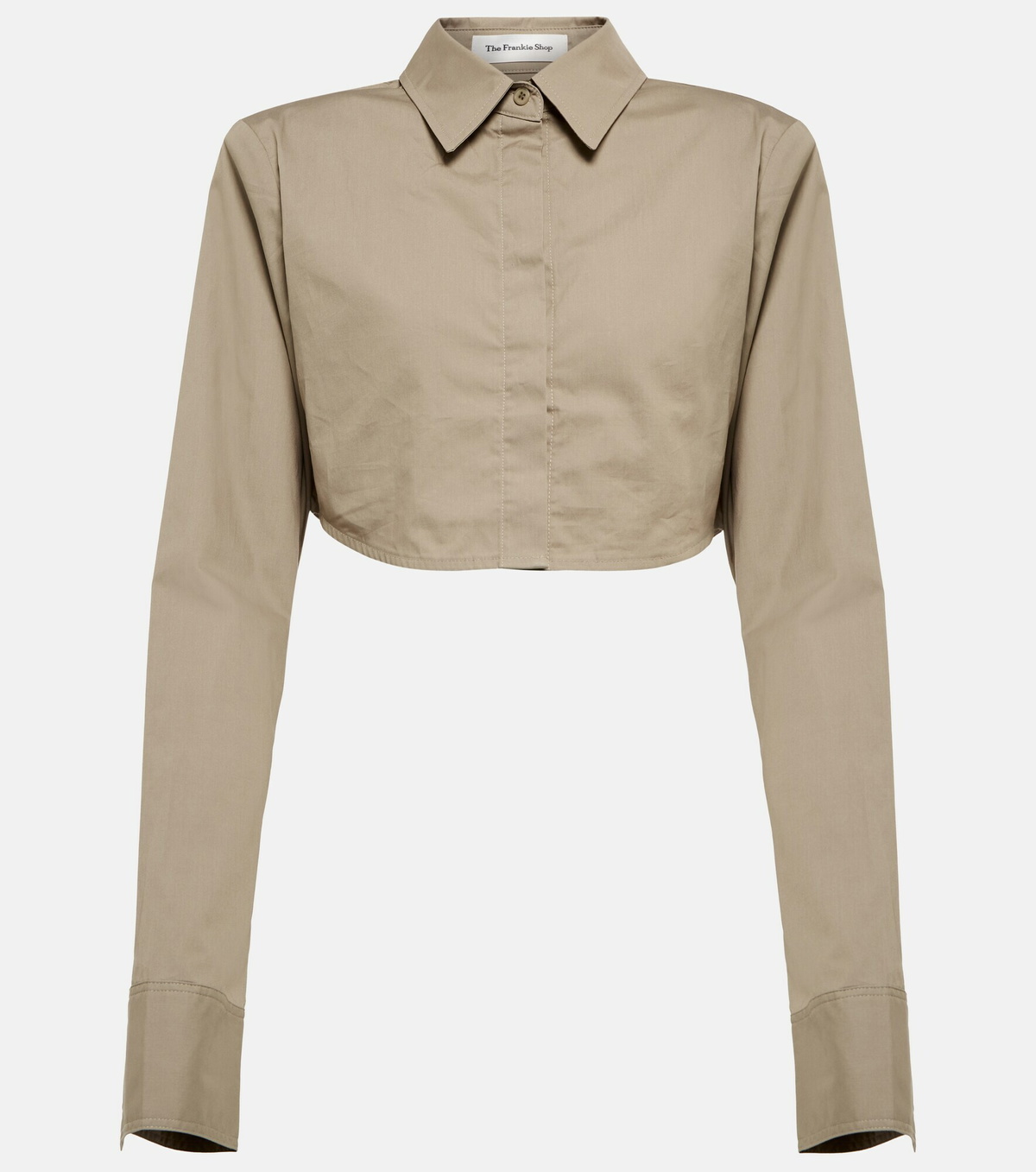 The Frankie Shop - Uma cropped cotton poplin shirt