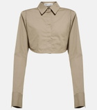 The Frankie Shop - Uma cropped cotton poplin shirt