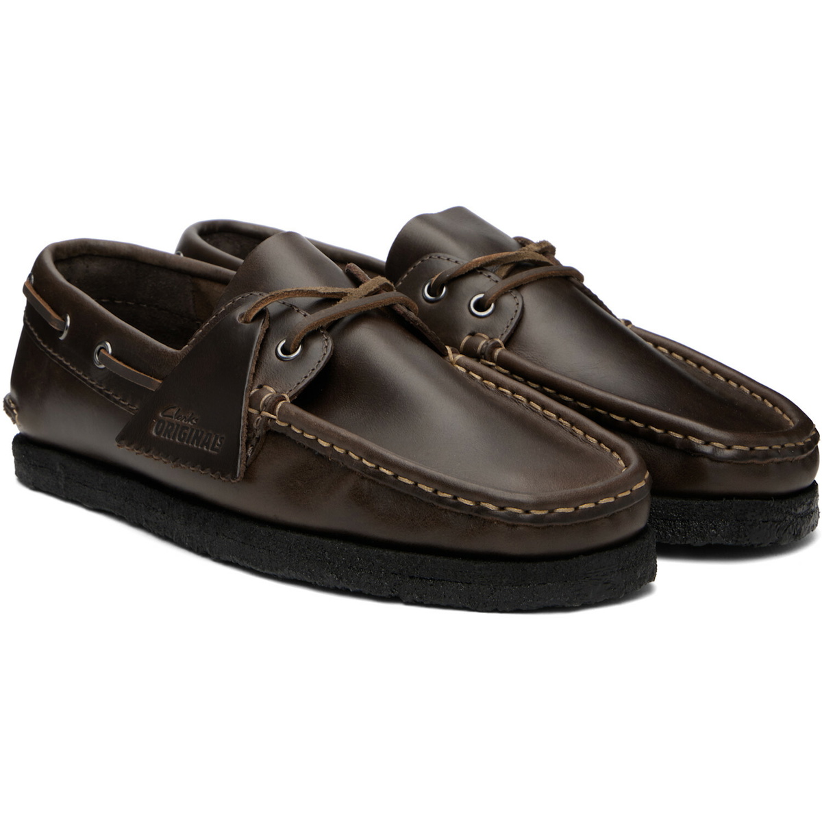 Clarks Originals Brown Godney Boat Shoes
