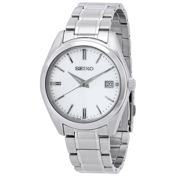 Photo: Seiko Essentials Quartz Silver Dial Mens Watch SUR307P1