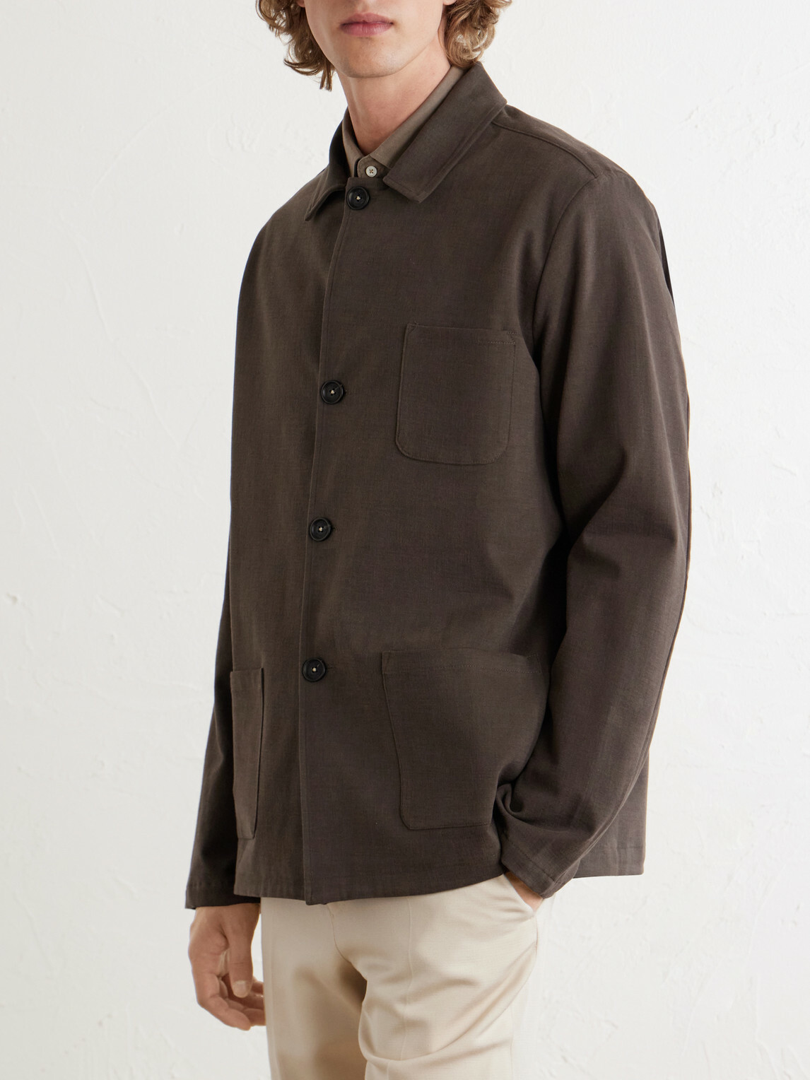 Massimo Alba - Florida Cotton-Blend Moleskin Overshirt - Brown
