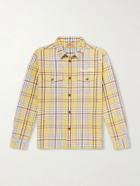 Human Made - Logo-Embroidered Checked Cotton-Flannel Shirt - Yellow