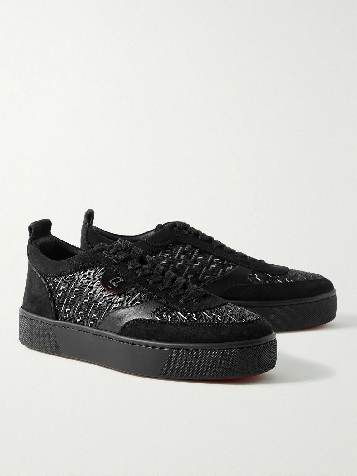 Christian Louboutin Happyrui スパイクスエードスニーカー 黒 □Christian Louboutin□Happyrui スパイク スエード スニーカー
