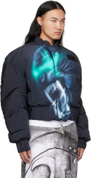 Gerrit Jacob Black Printed Bomber Jacket