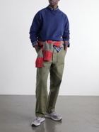 Drake's - Garment-Washed Cotton-Jersey Sweatshirt - Blue